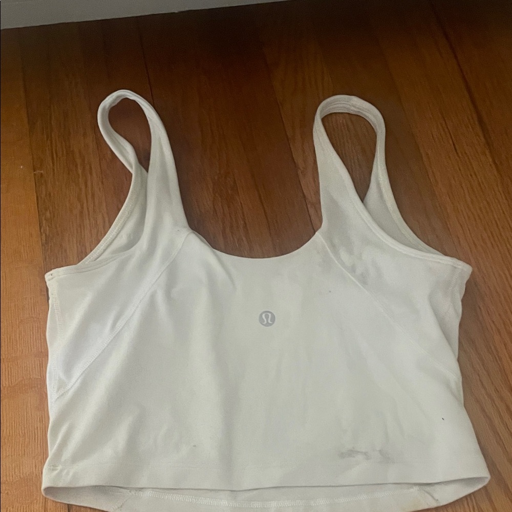 Lululemon White Cropped Align Tank